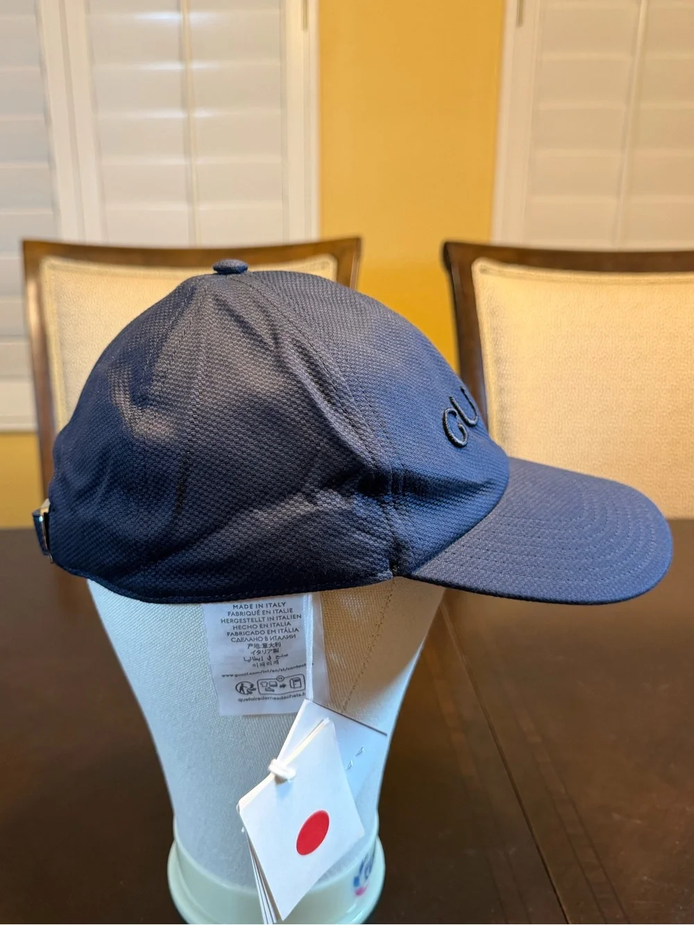 New Gucci Logo Navy Baseball Hat Size L